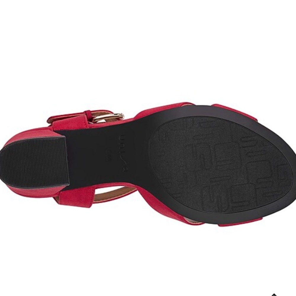 New Unisa Red Heeled Sandals - Picture 5 of 9
